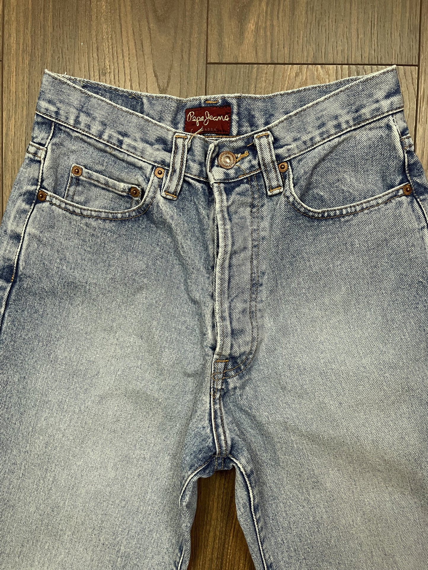Γυναικείο Τζιν Παντελόνι PEPE JEANS London σε Ξεθωριασμένο Σιέλ Denim (XS/S)