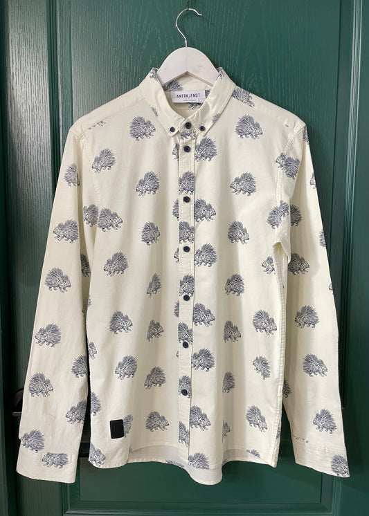 Εμπριμέ, Ανδρικό Πουκάμισο ANERKJENDT σε Παλ, Nude χρώμα (S/M)