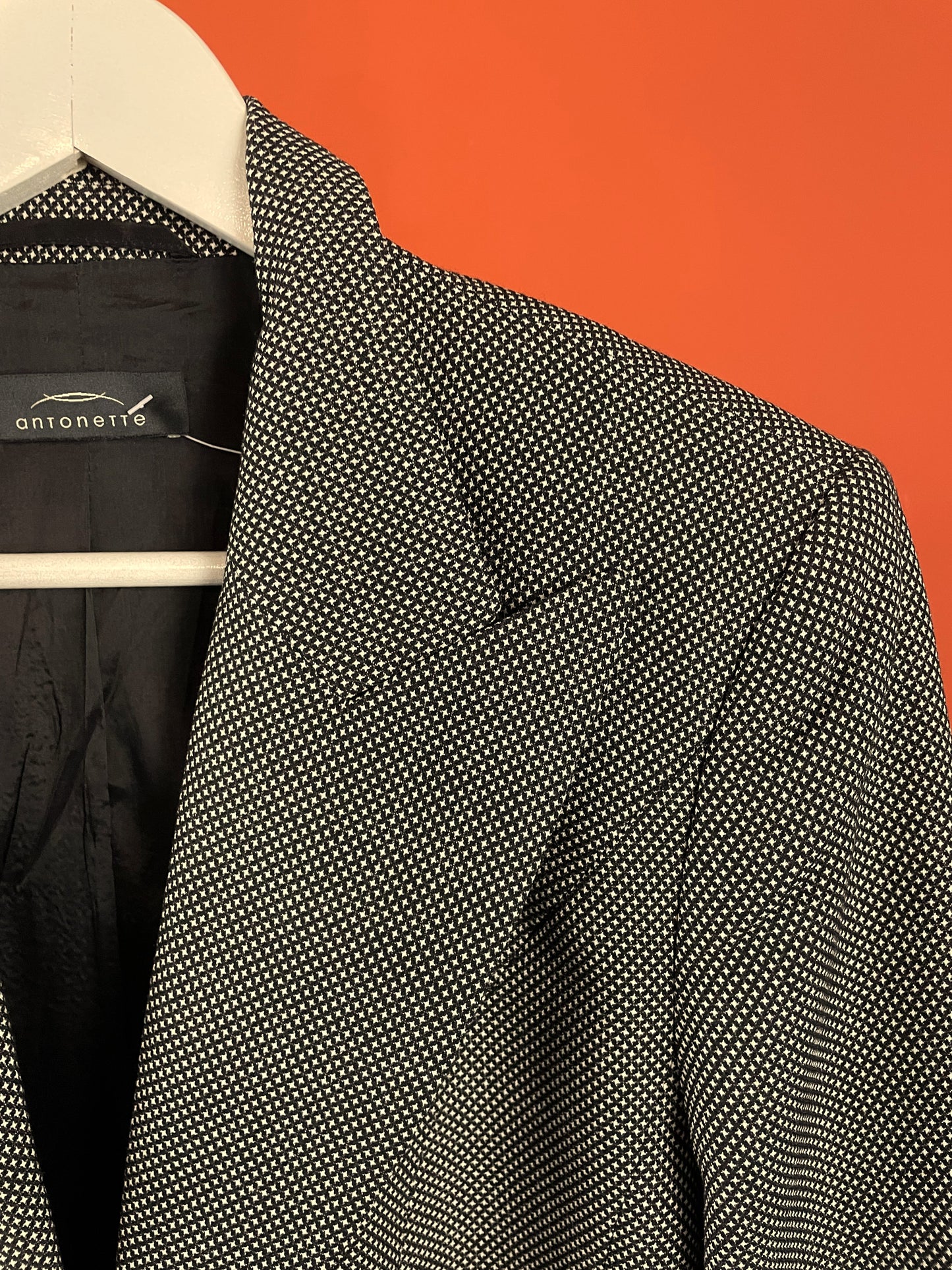 Premium Vintage, Γυναικείο Σακάκι ANTONETTE σε Μαυρόασπρο χρώμα (S/M)
