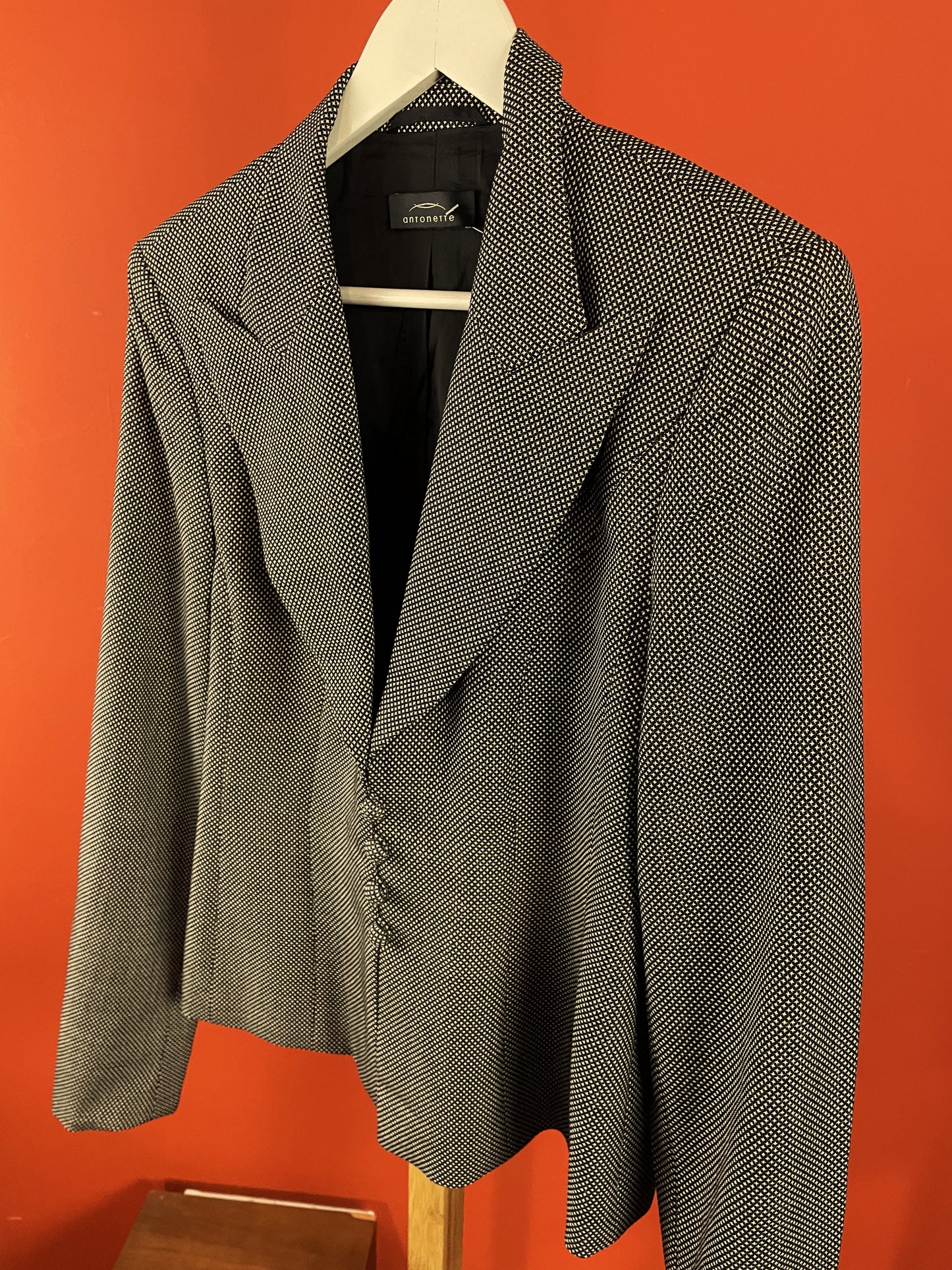 Premium Vintage, Γυναικείο Σακάκι ANTONETTE σε Μαυρόασπρο χρώμα (S/M)