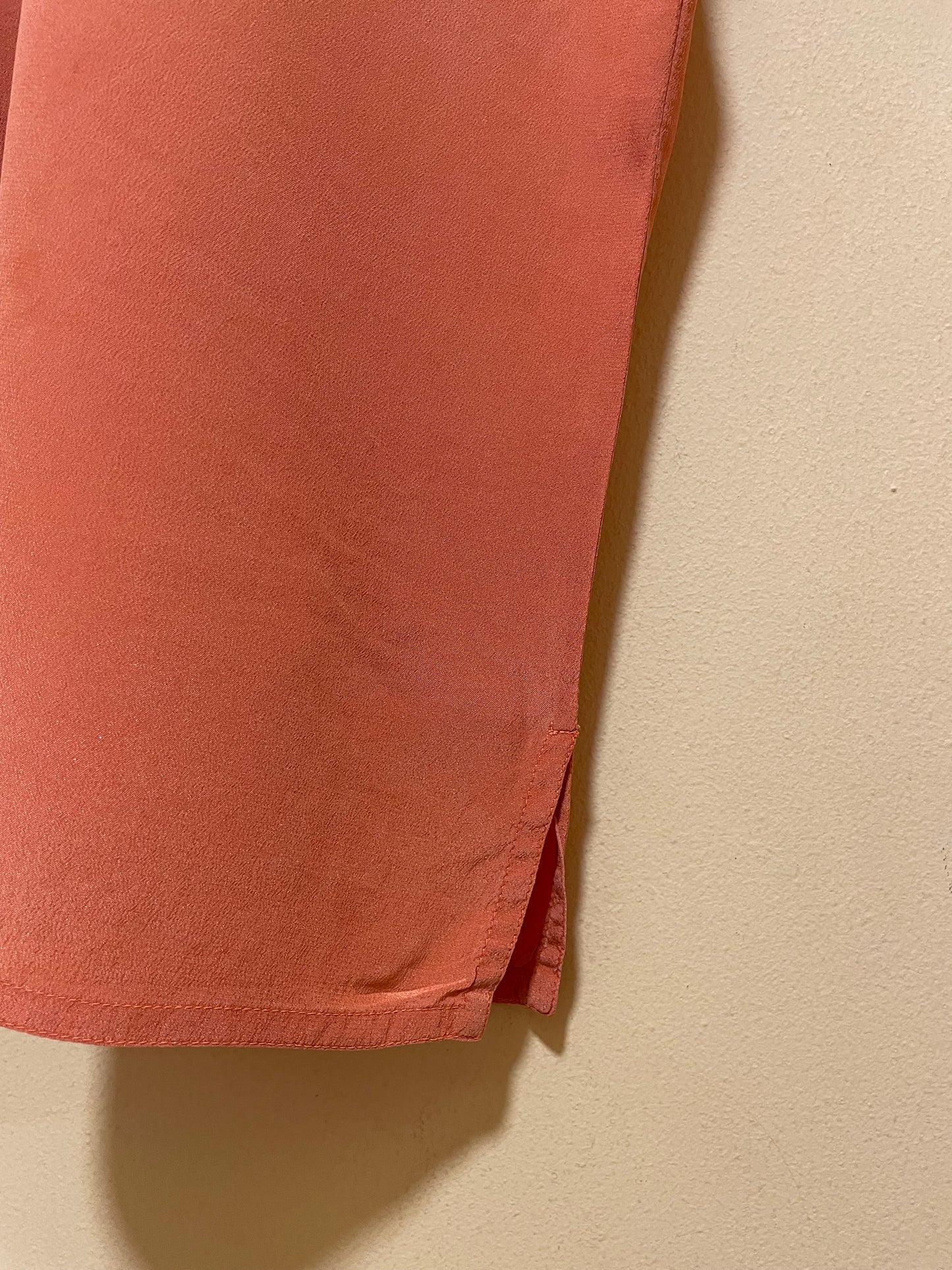 Μεταξωτή, Αμάνικη Γυναικεία Μπλούζα MAX MARA σε Ανοιχτό Κεραμιδί χρώμα (Large)