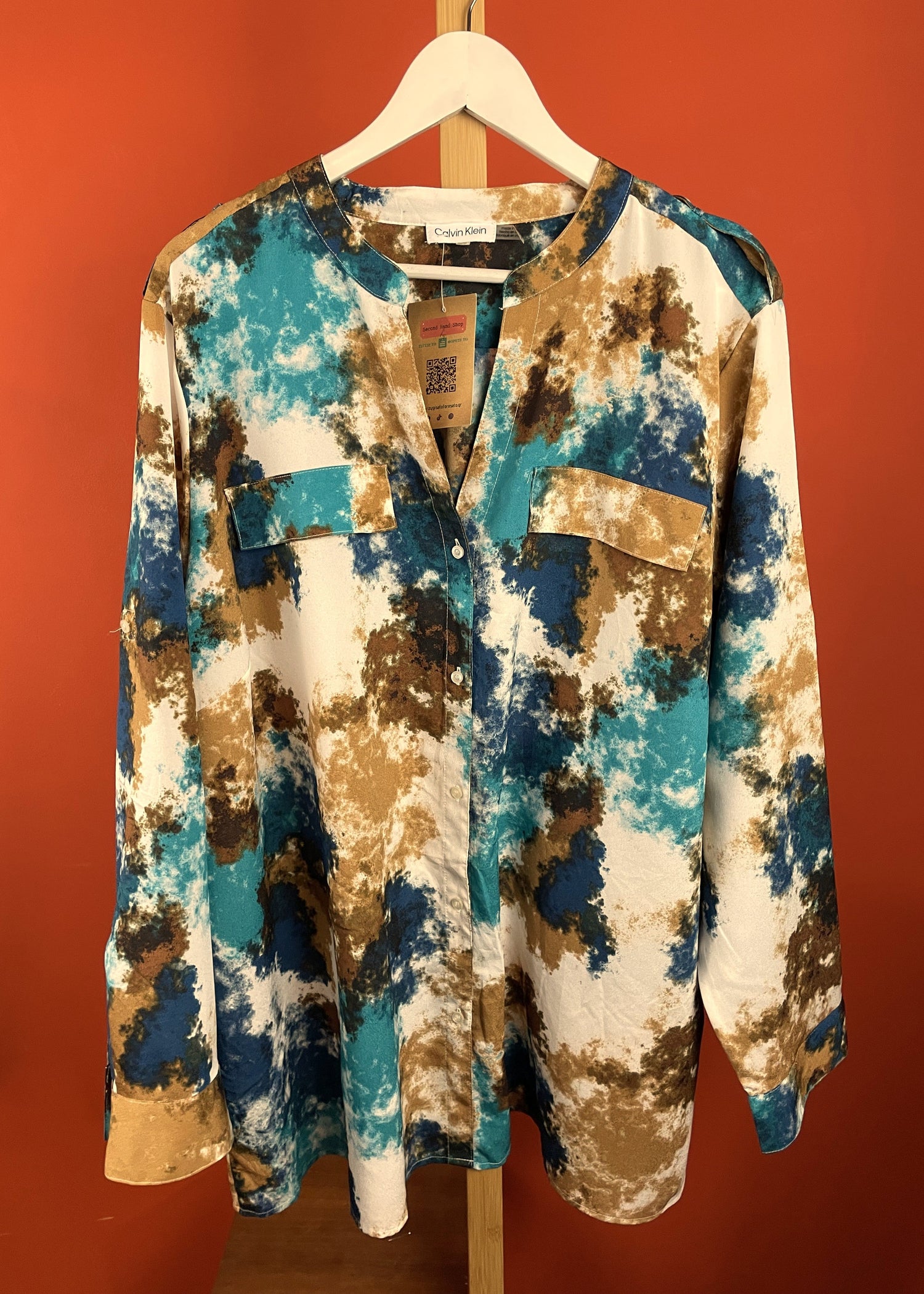 Εμπριμέ Γυναικείο Πουκάμισο CALVIN KLEIN (2XL/3XL)