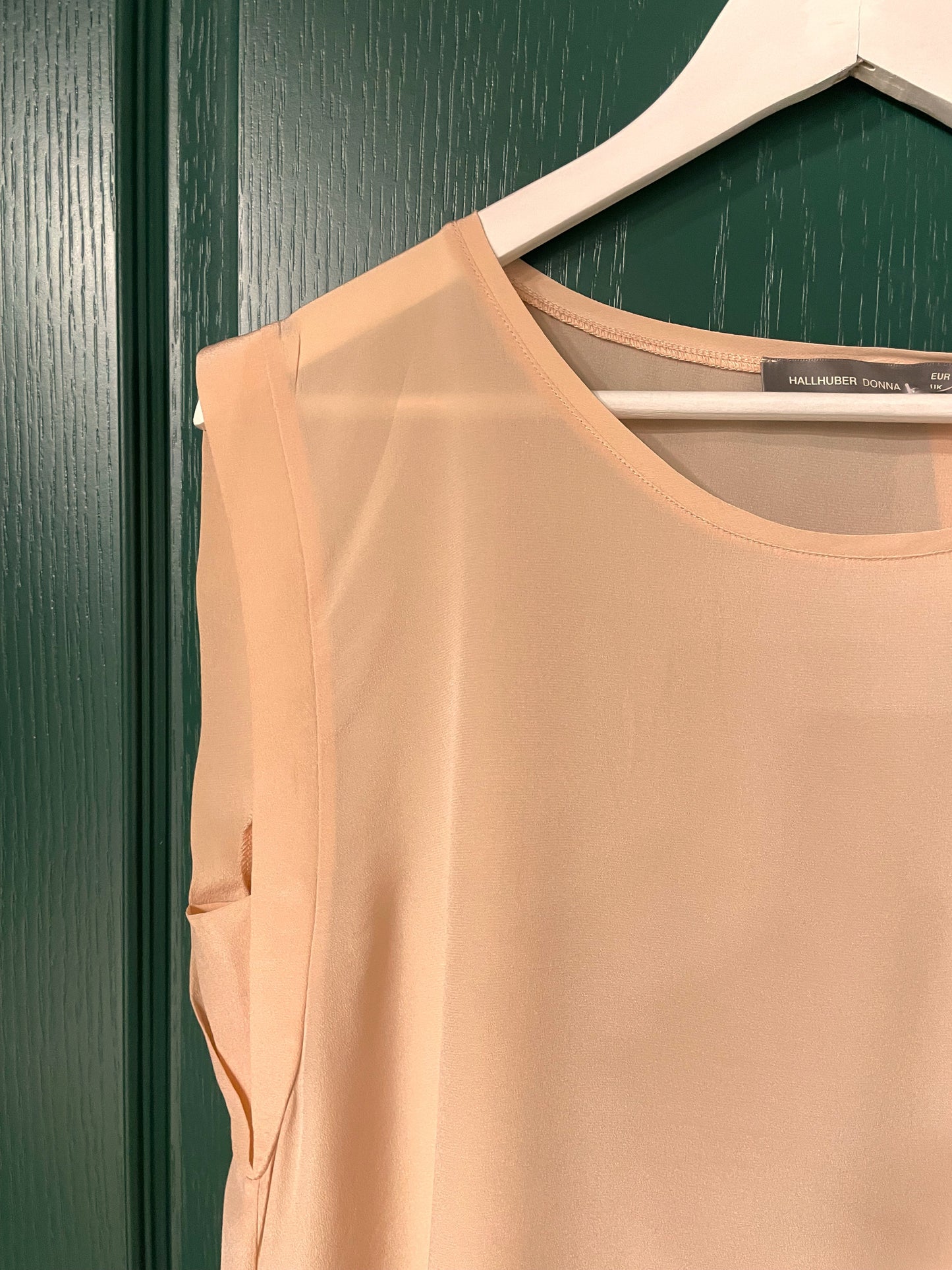 Μεταξωτή Γυναικεία Μπλούζα HALLHUBER DONNA σε Nude χρώμα (L/XL - 44(EUR))