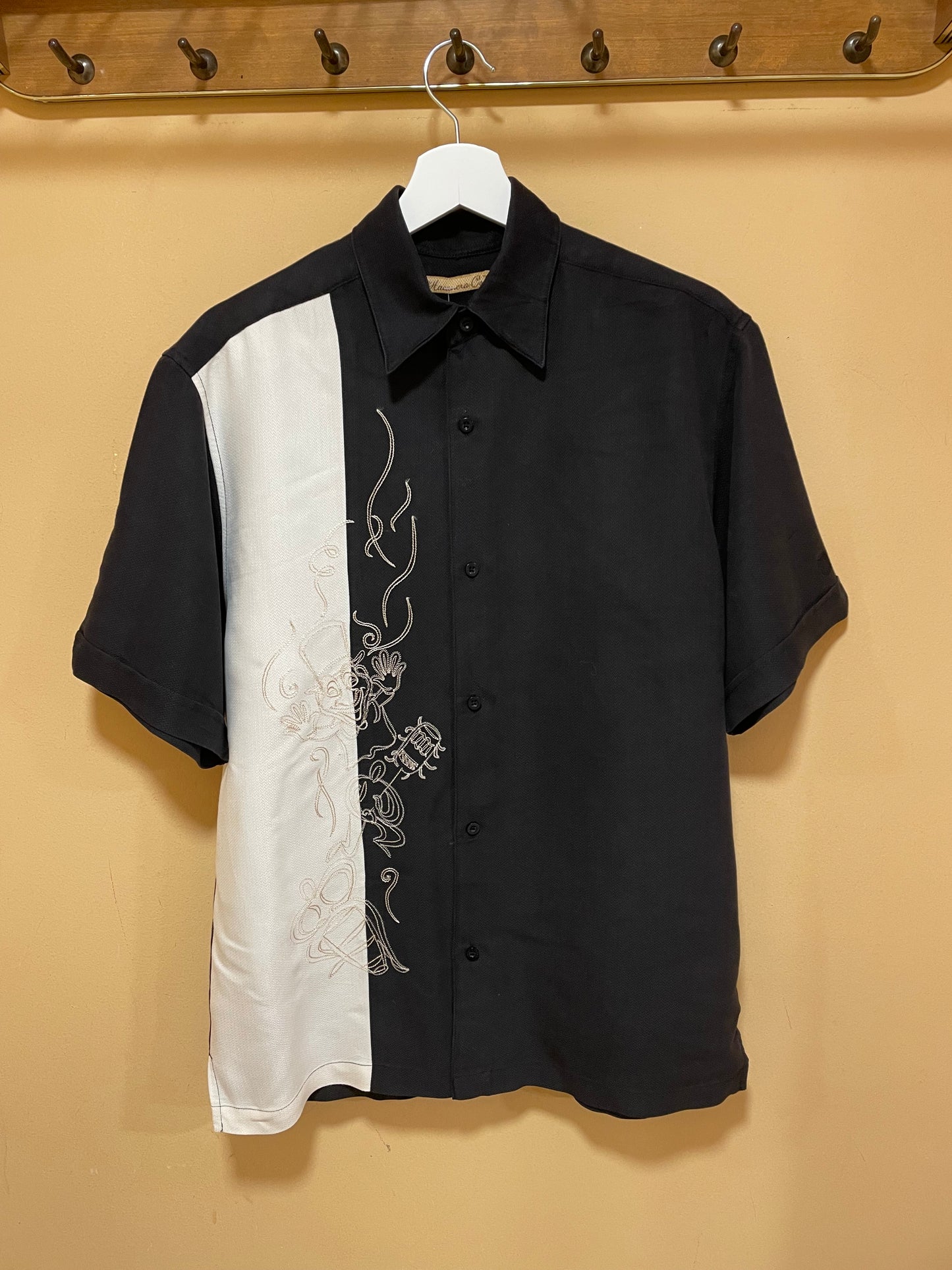 Hawaiian Ανδρικό Πουκάμισο THE HAVANERA Co σε Ασπρόμαυρο χρώμα (Άνετο S)