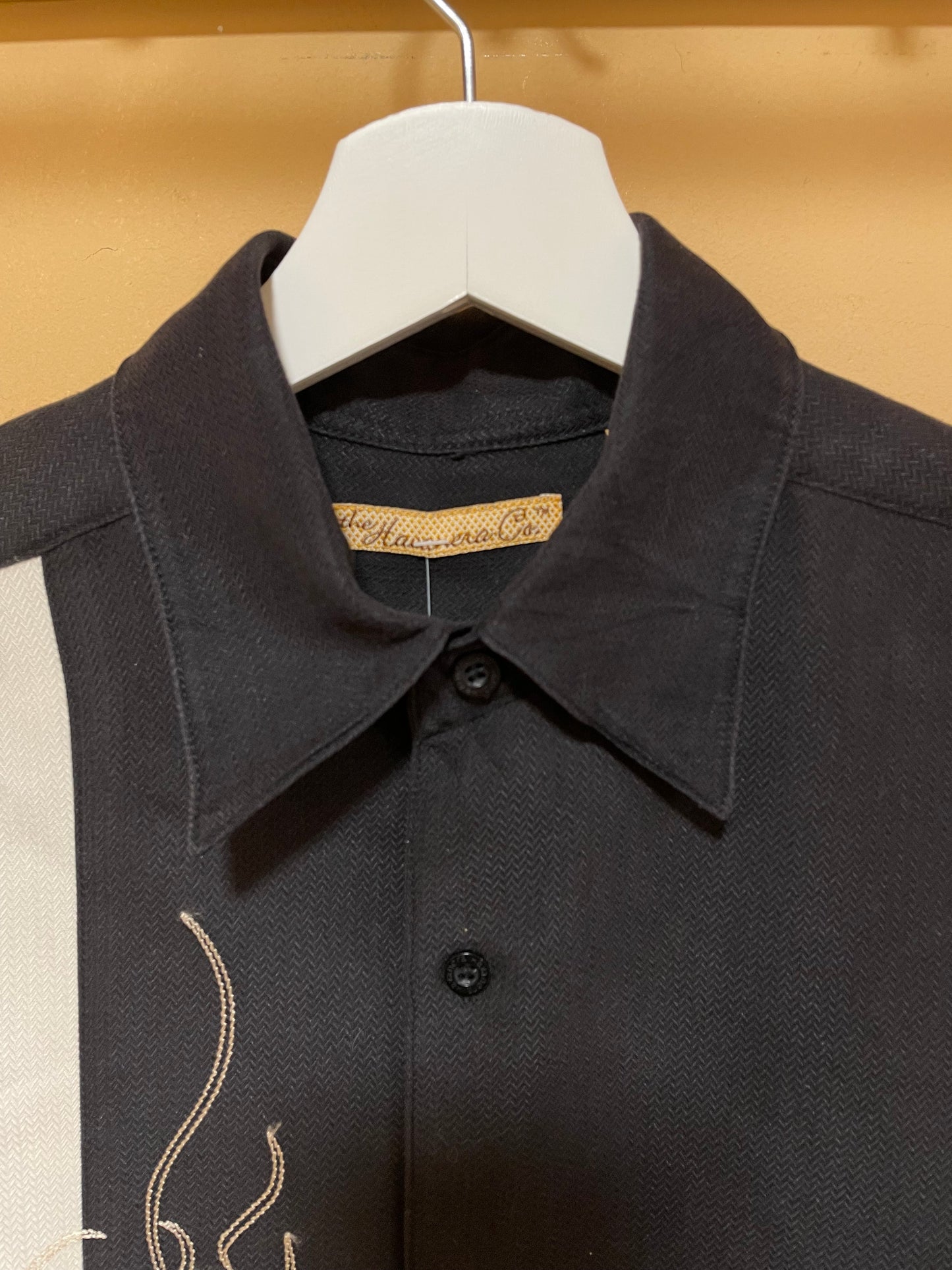 Hawaiian Ανδρικό Πουκάμισο THE HAVANERA Co σε Ασπρόμαυρο χρώμα (Άνετο S)