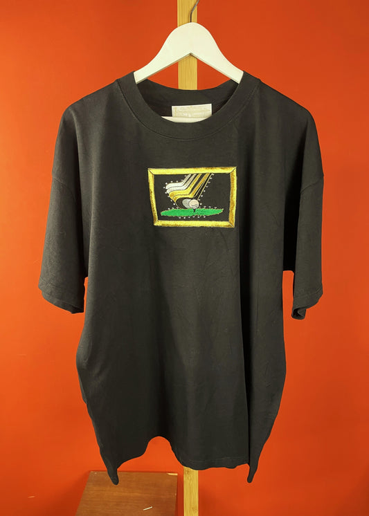 Vintage, Ανδρική Μπλούζα - T-Shirt 22nd TERRACE σε Μαύρο Μωβ χρώμα (XL)