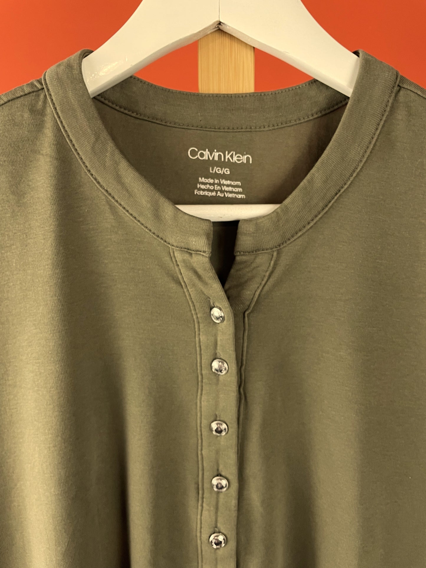 Γυναικεία Μπλούζα CALVIN KLEIN σε Χακί χρώμα (Large)