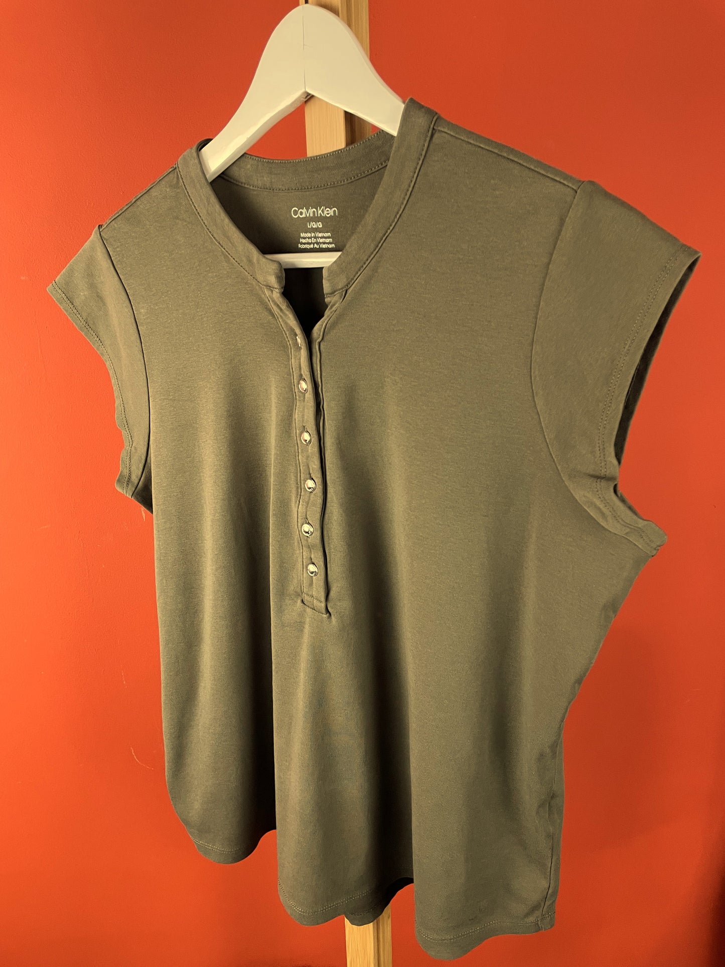 Γυναικεία Μπλούζα CALVIN KLEIN σε Χακί χρώμα (Large)