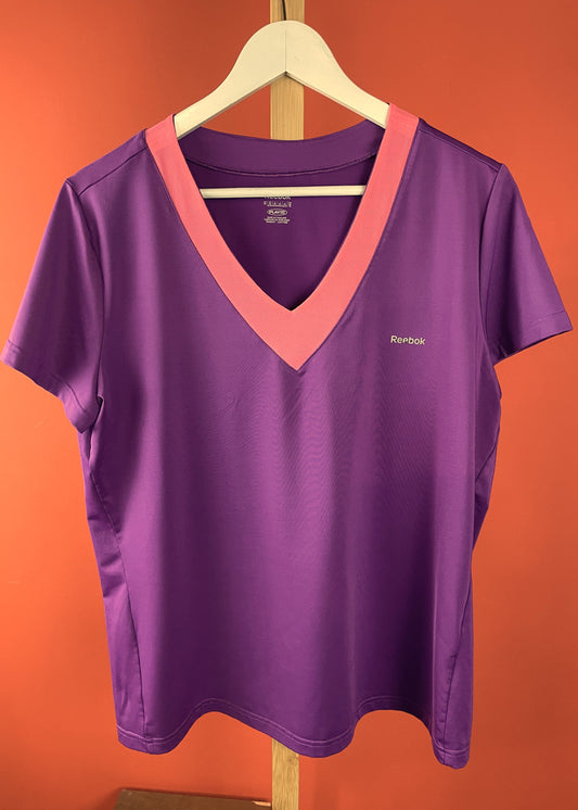 Κοντομάνικη, Γυναικεία Μπλούζα - T-Shirt REEBOK Dri-Fit σε Μωβ χρώμα (XL)