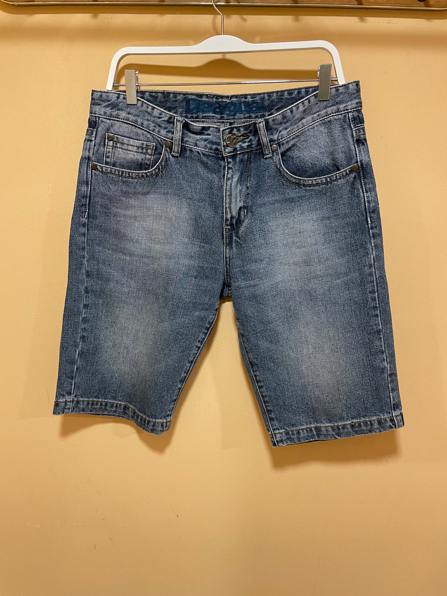 Τζιν Ανδρική Βερμούδα DESIGUAL σε Ξεθωριασμένο Denim (Medium)