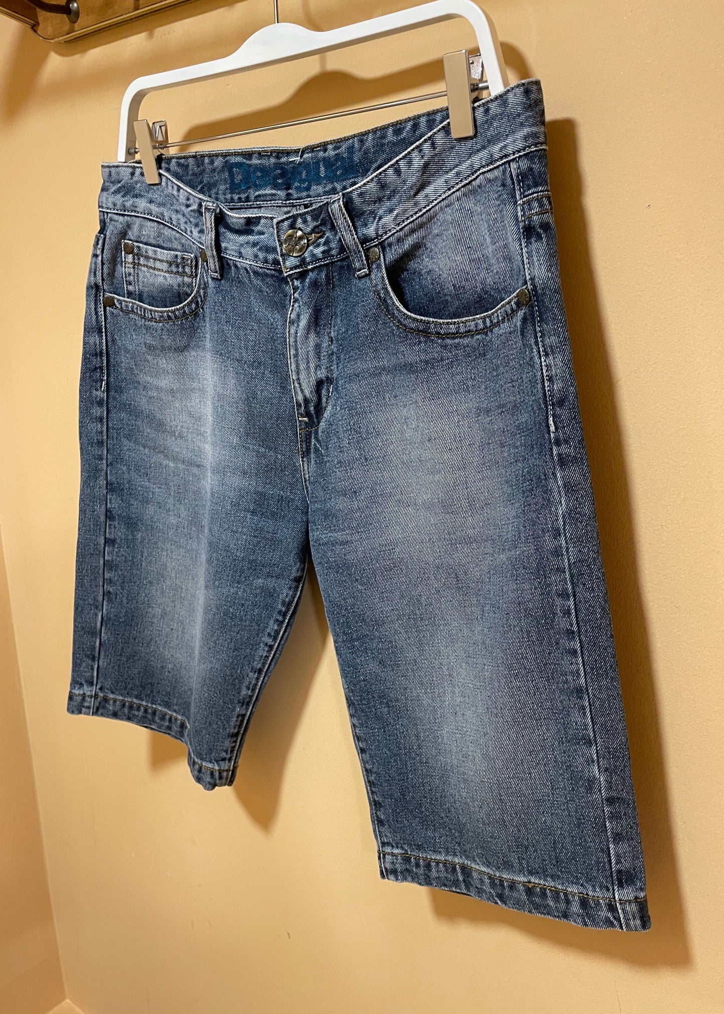 Τζιν Ανδρική Βερμούδα DESIGUAL σε Ξεθωριασμένο Denim (Medium)