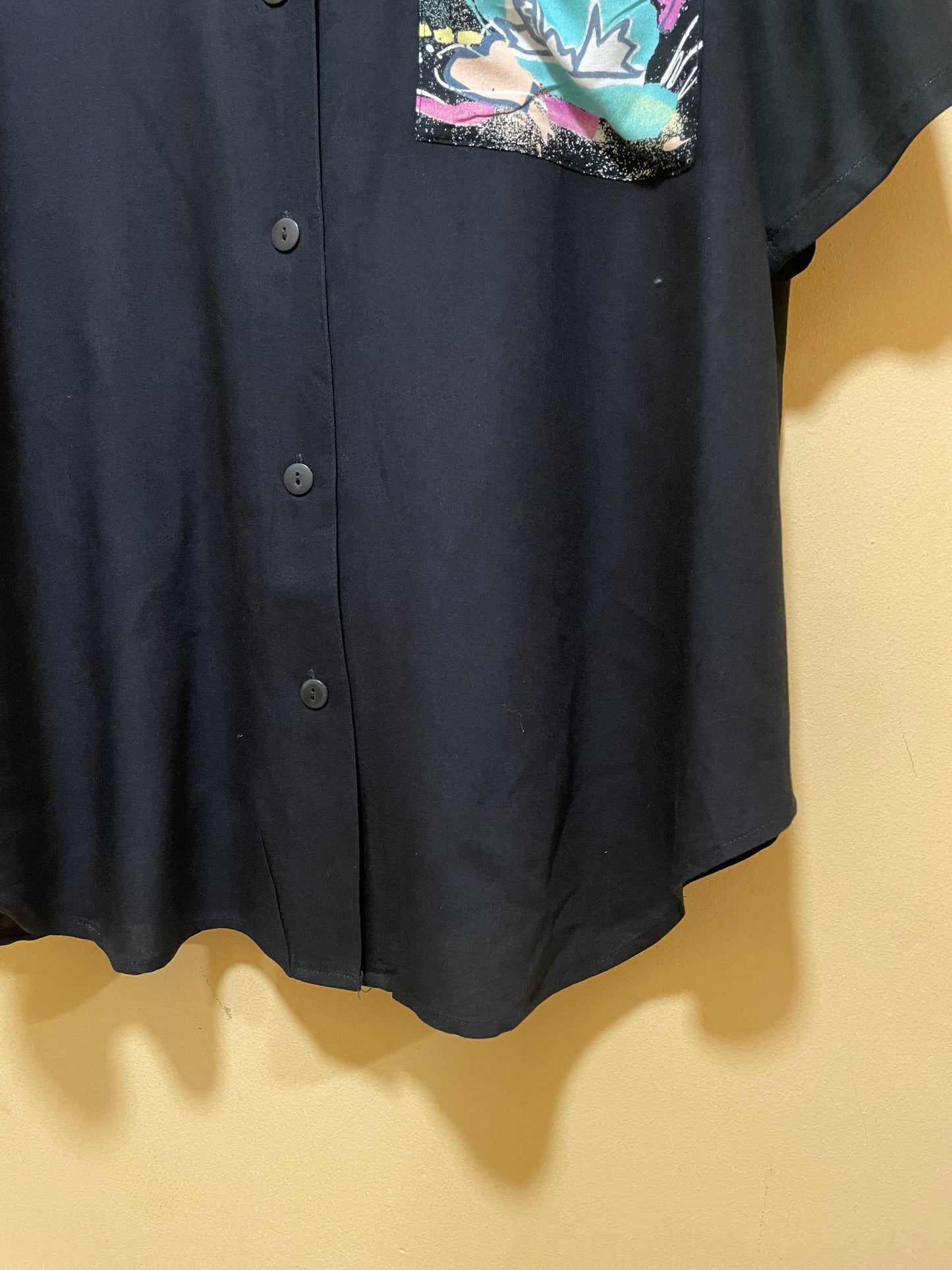 Vintage, Γυναικείο Πουκάμισο σε Μαύρο χρώμα (XL)