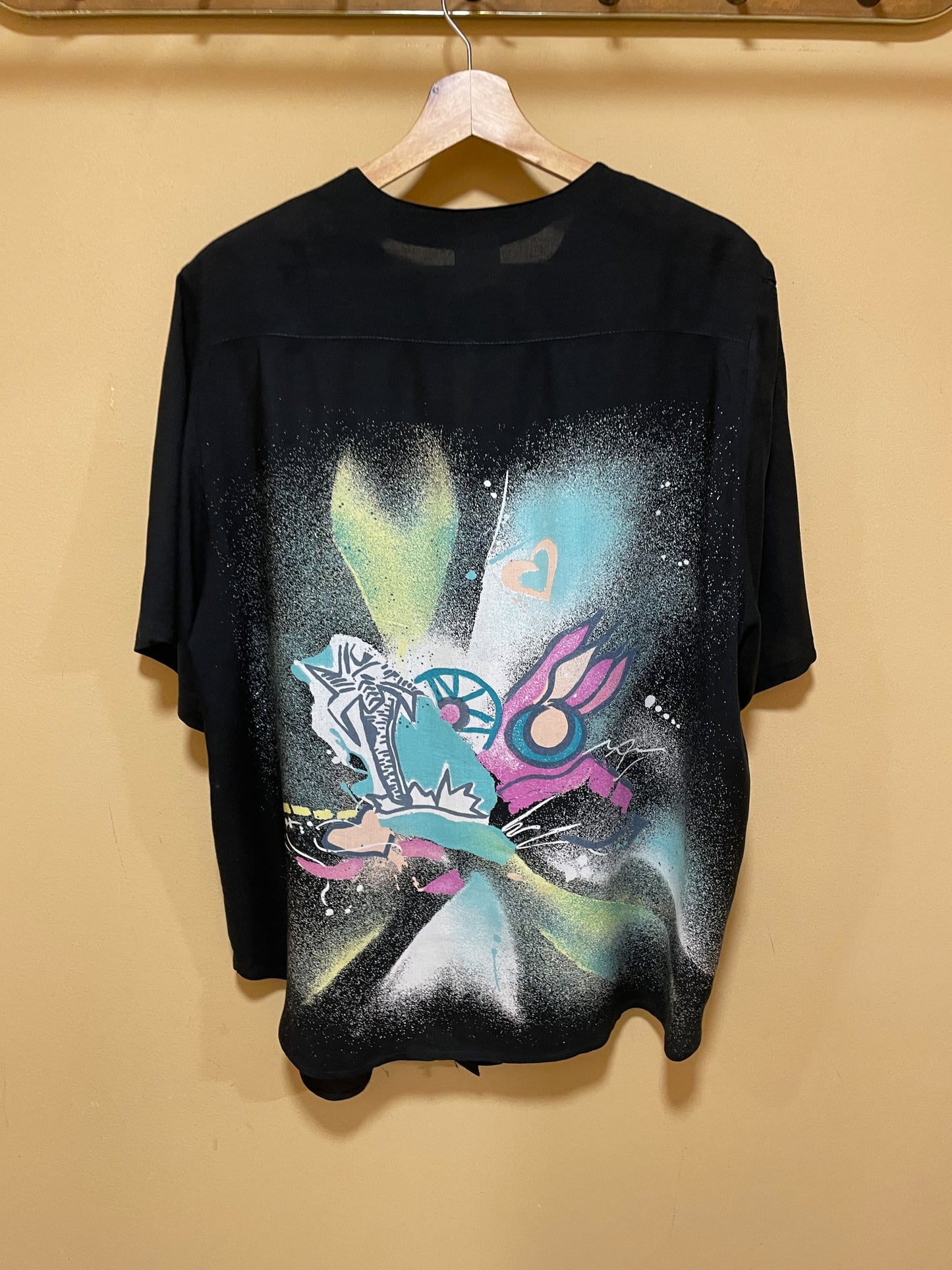 Vintage, Γυναικείο Πουκάμισο σε Μαύρο χρώμα (XL)