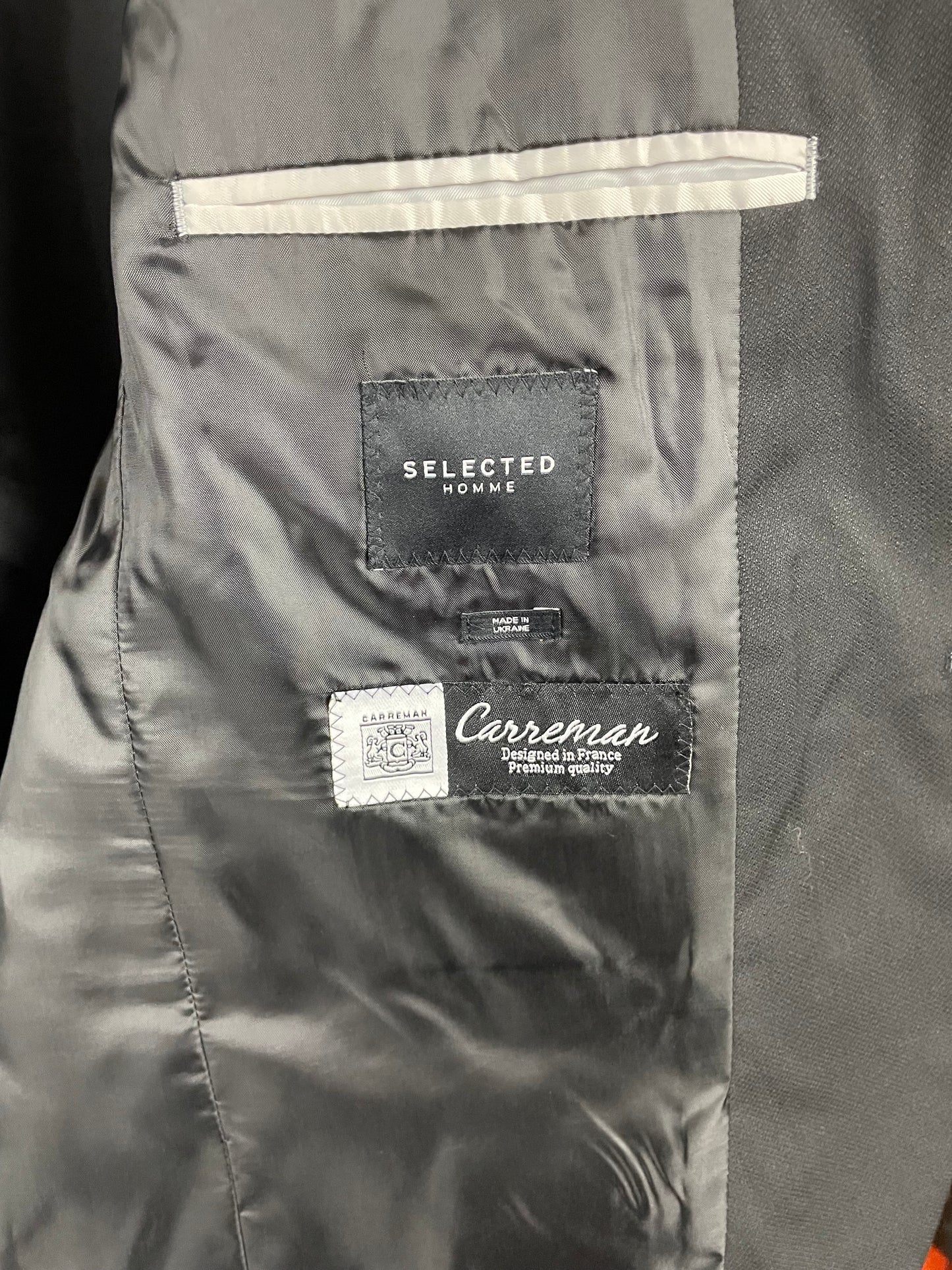 Ανδρικό Σακάκι SELECTED HOMME με Σχεδιασμό CARREMAN σε Μαύρο χρώμα (S/M - Νο 48)