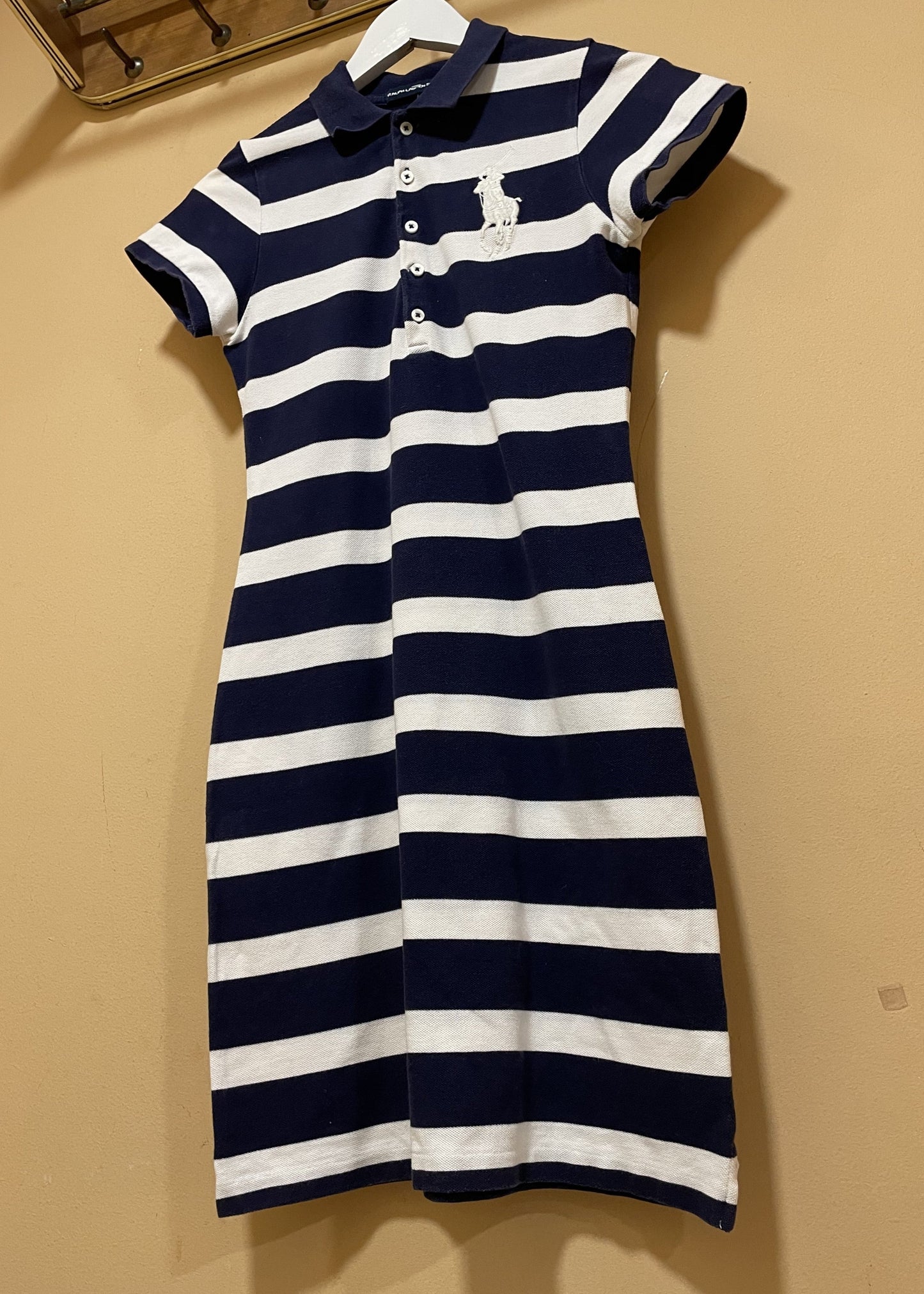 Σπορ Γυναικείο Φόρεμα RALPH LAUREN σε Σκούρο Μπλε - Λευκό χρώμα (XS/S)