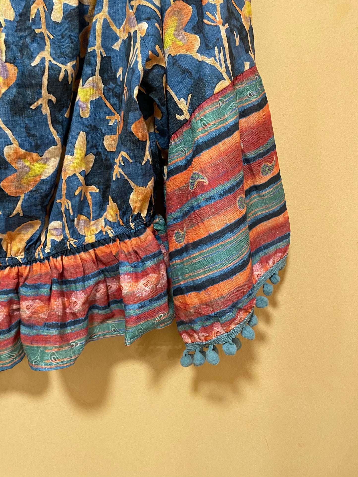 Stock, Ιταλική, Γυναικεία Μπλούζα / Τοπ DE ROYAL με Σούρες σε Παστέλ χρώματα (Medium)