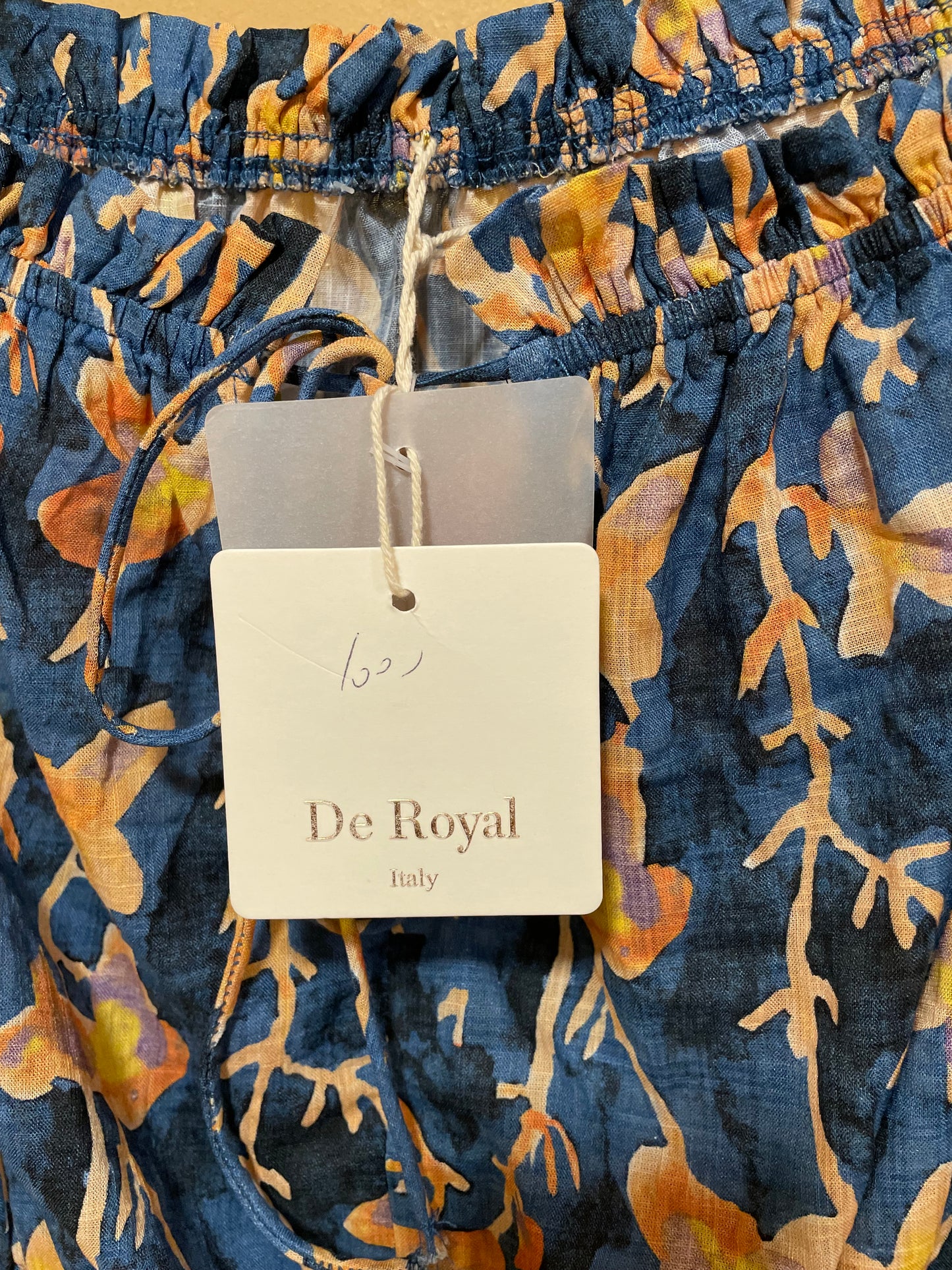 Stock, Ιταλική, Γυναικεία Μπλούζα / Τοπ DE ROYAL με Σούρες σε Παστέλ χρώματα (Medium)