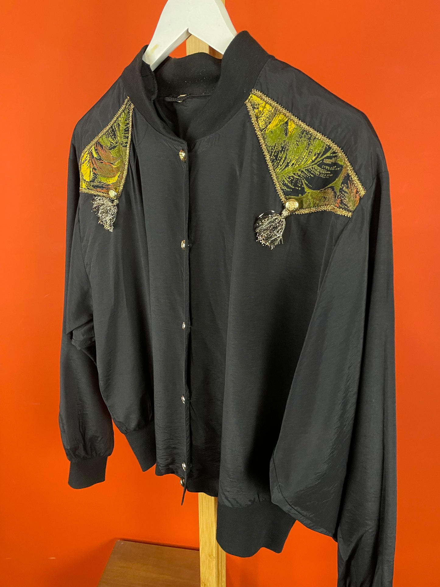 Vintage, 80s Γυναικείο Τζάκετ σε Μαύρο χρώμα (Large)
