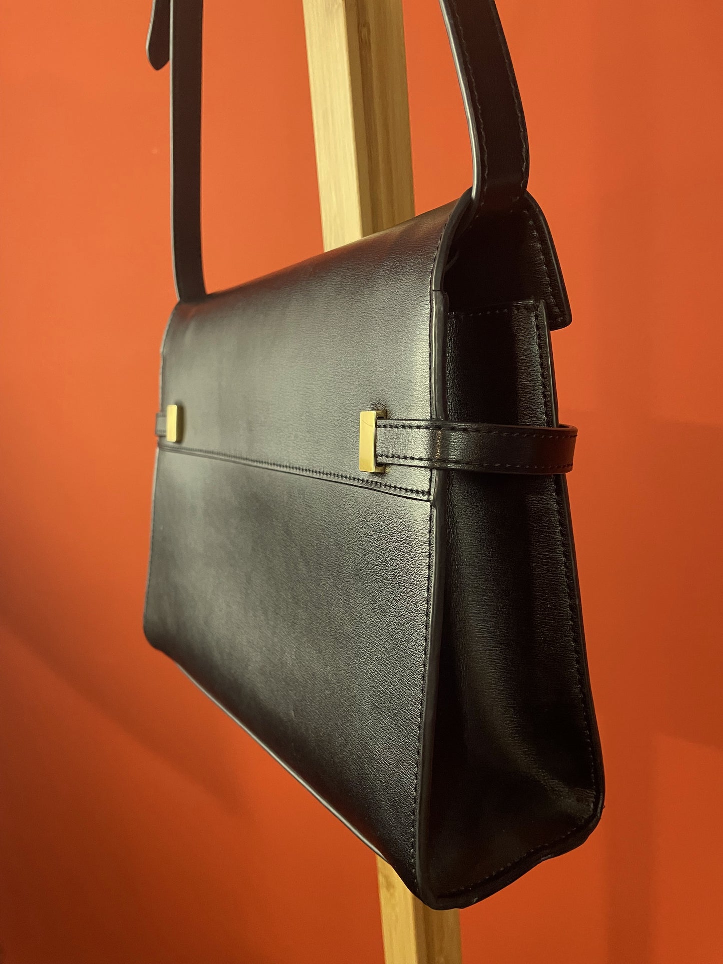 UNIQUE ITEM: Πιστό αντίγραφο της PREMIUM σειράς Manhattan SAINT LAURENT - Δερμάτινη Τσάντα ώμου σε Μαύρο χρώμα