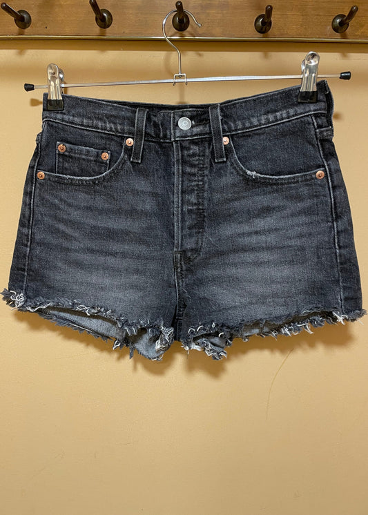 Γυναικείο Τζιν Σορτς LEVI'S  501 σε Ξεθωριασμένο Γκρι χρώμα (No W25 - XS)