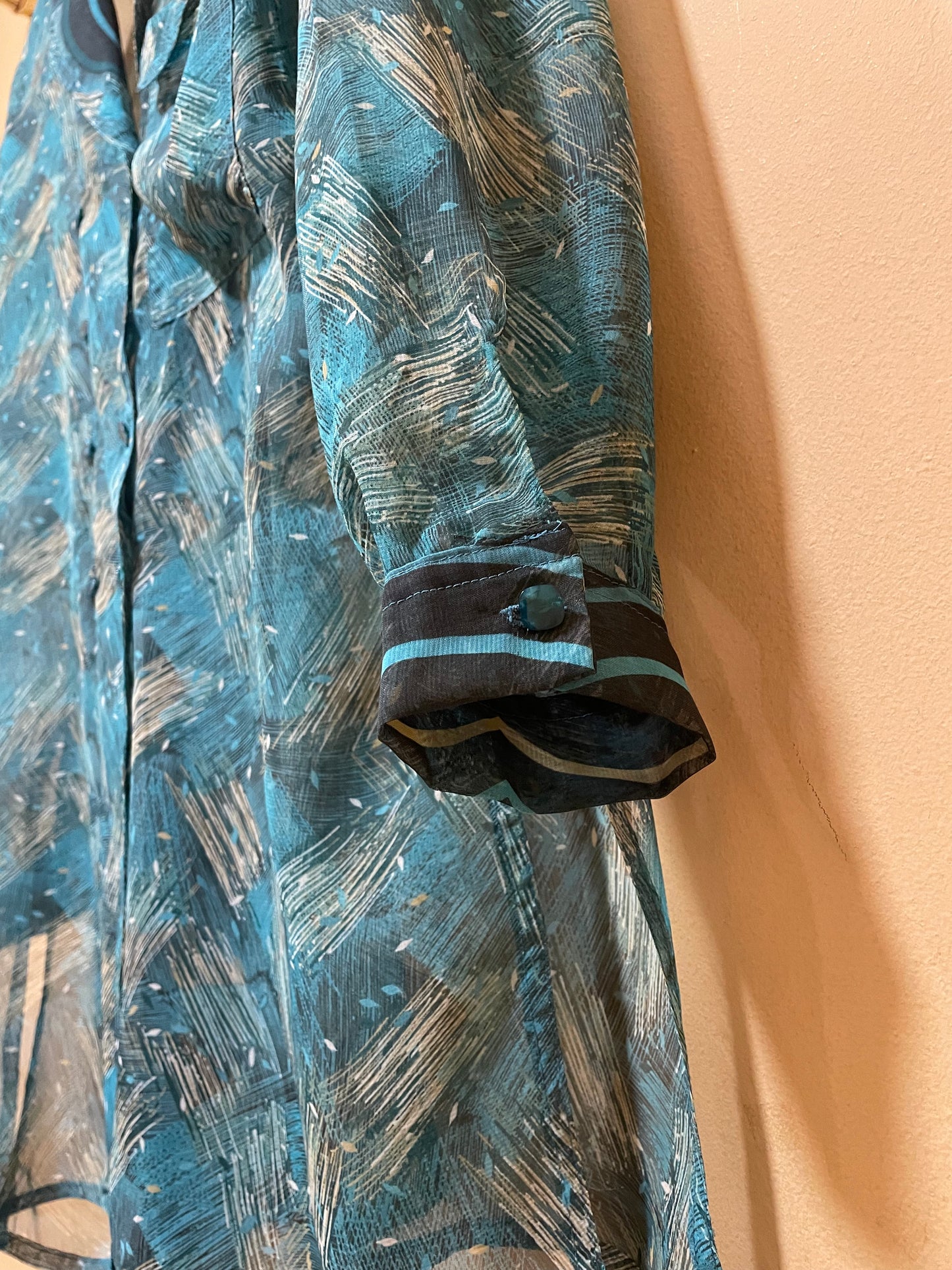 Vintage, Αραχνοΰφαντο Γυναικείο Πουκάμισο σε Πράσινα χρώματα (2XL)