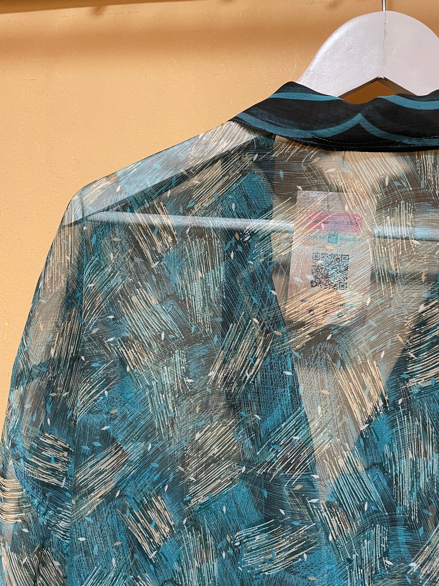 Vintage, Αραχνοΰφαντο Γυναικείο Πουκάμισο σε Πράσινα χρώματα (2XL)