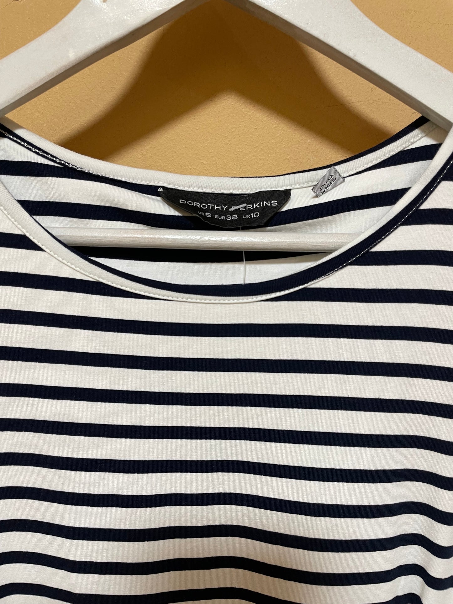 Ριγέ, ελαστικό Φόρεμα DOROTHY PERKINS σε Σκούρο Μπλε - Λευκό χρώμα (S/M)