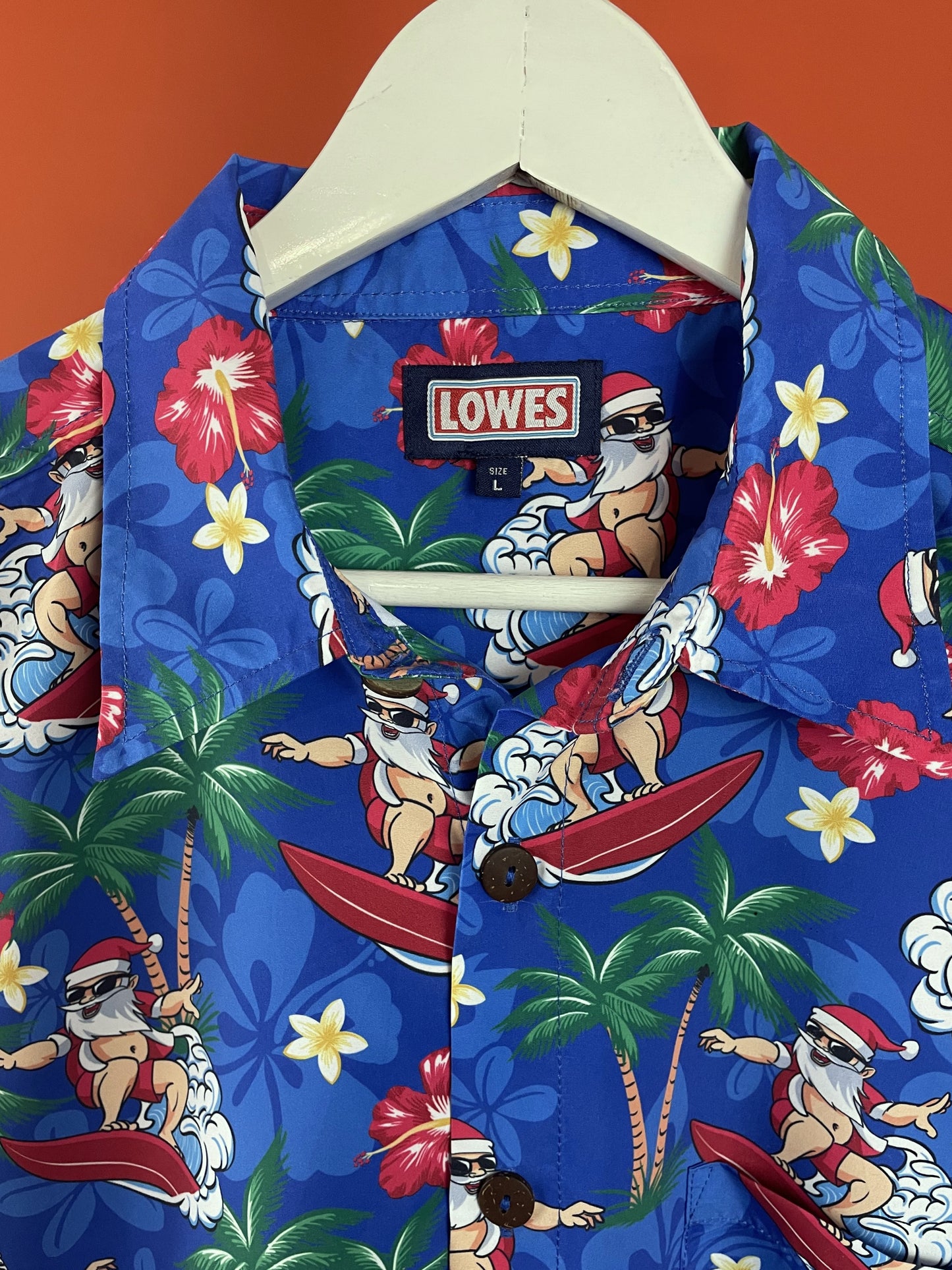 Hawaiian Κοντομάνικο Πουκάμισο LOWES σε Μπλε χρώμα (ΑΝΔΡΑΣ: L - ΓΥΝΑΙΚΑ: XL)