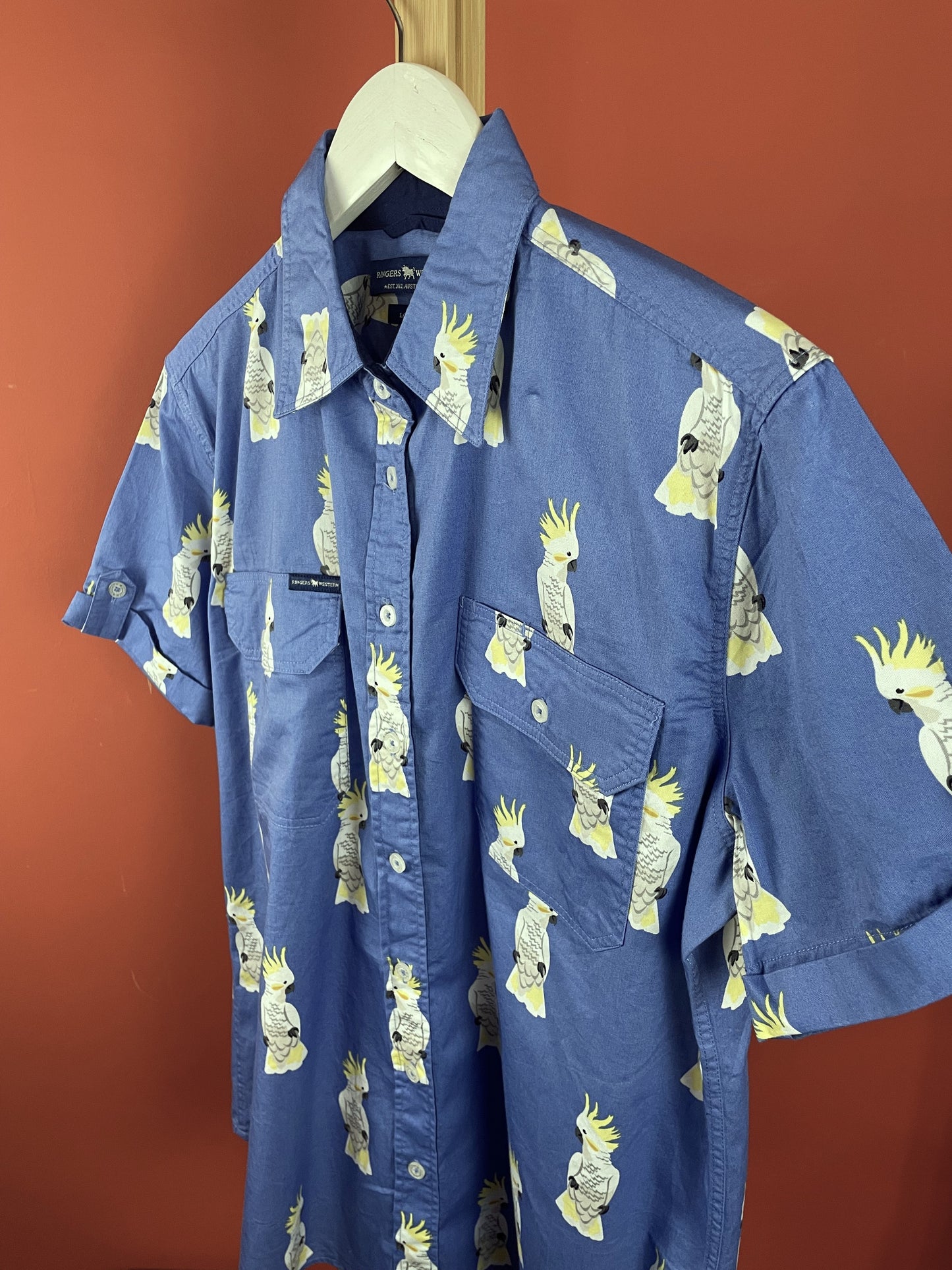 Hawaiian Style Πουκάμισο RINGERS WESTERN Australia σε Σιέλ χρώμα (ΑΝΔΡΙΚΟ: Μ - ΓΥΝΑΙΚΕΙΟ: L)
