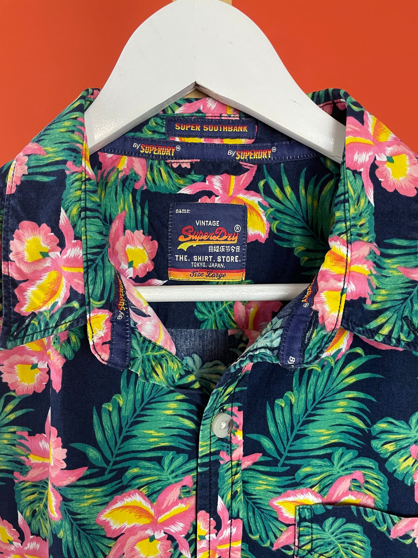 Hawaiian Style Πουκάμισο SUPERDRY σε Σκούρο Μπλε χρώμα (ΑΝΔΡΙΚΟ: M - ΓΥΝΑΙΚΕΙΟ: L)