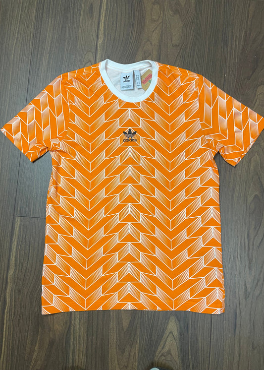 Ανδρική Αθλητική Μπλούζα - T-Shirt ADIDAS σε Πορτοκαλί χρώμα (Άνετο Small)