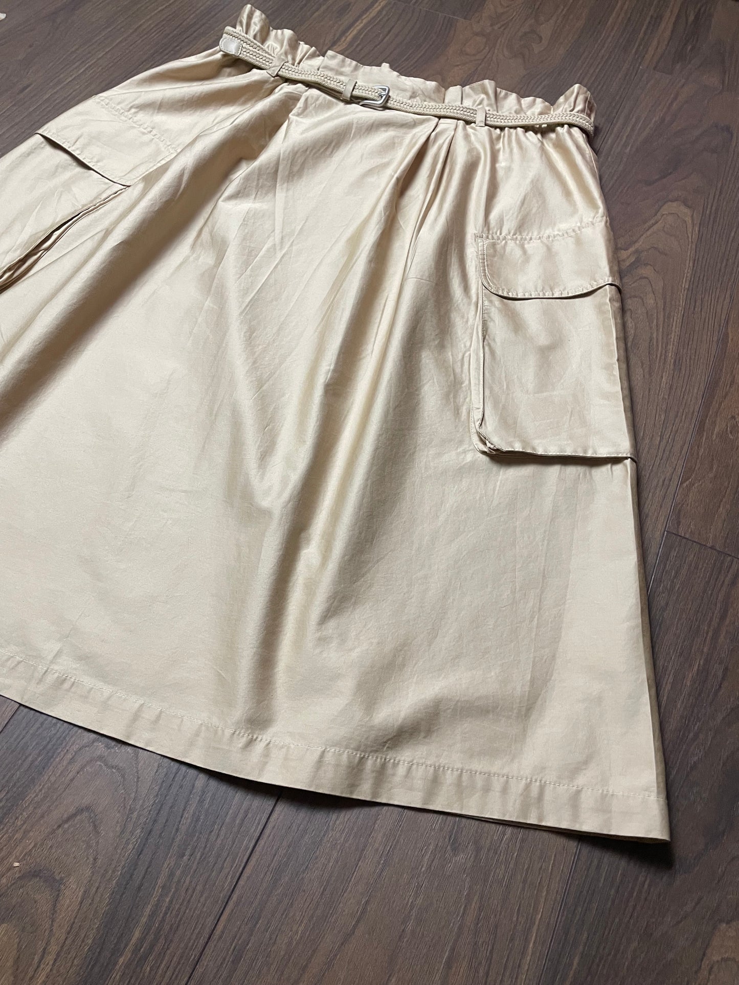 Cargo Φούστα από Βισκόζη H&M στο χρώμα της Άμμου (XL/2XL)