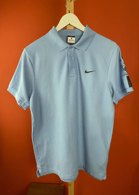 Ανδρική, Kοντομάνικη Μπλούζα -T-Shirt NIKE ΜANCHESTER CITY 2015 - M.C.F.C. Polo Style σε Γαλάζιο χρώμα (Medium)v