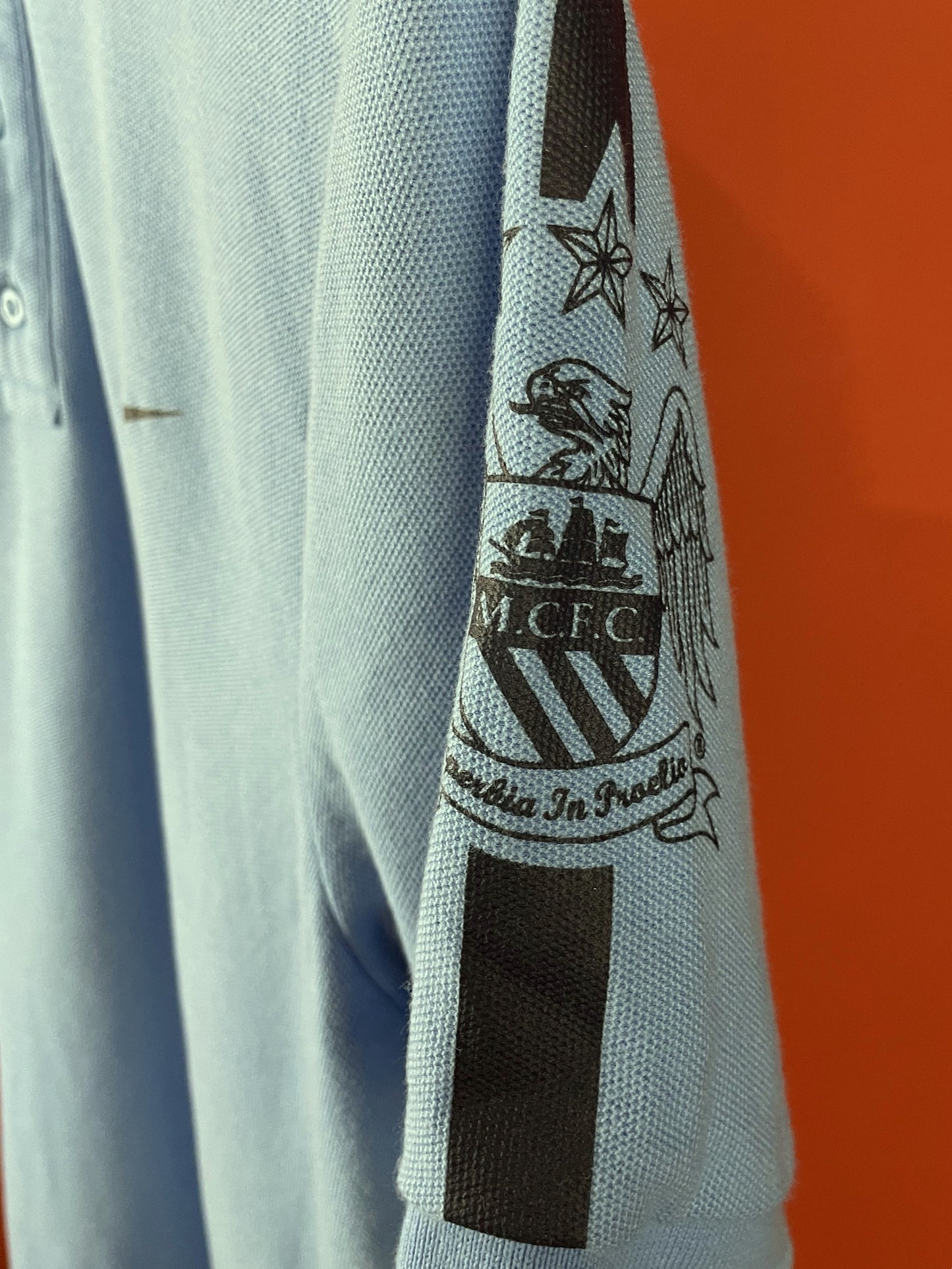 Ανδρική, Kοντομάνικη Μπλούζα -T-Shirt NIKE ΜANCHESTER CITY 2015 - M.C.F.C. Polo Style σε Γαλάζιο χρώμα (Medium)