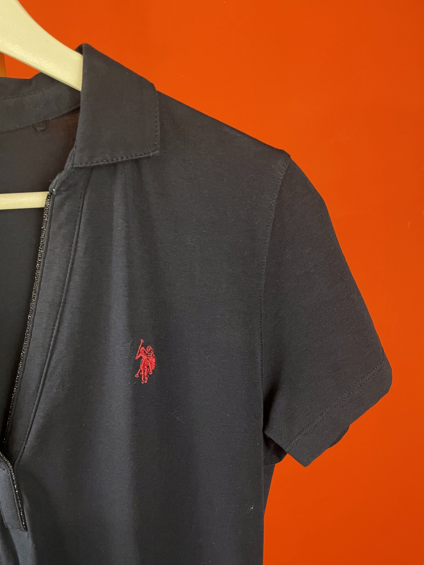 Casual, Βαμβακερό Φόρεμα POLO ASSN σε Σκούρο Μπλε χρώμα (Medium)