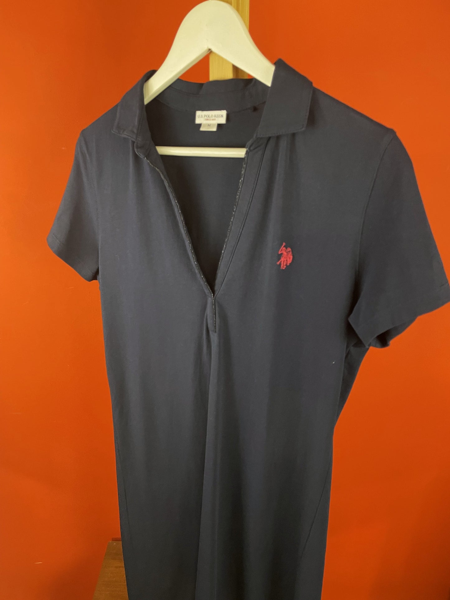 Casual, Βαμβακερό Φόρεμα POLO ASSN σε Σκούρο Μπλε χρώμα (Medium)