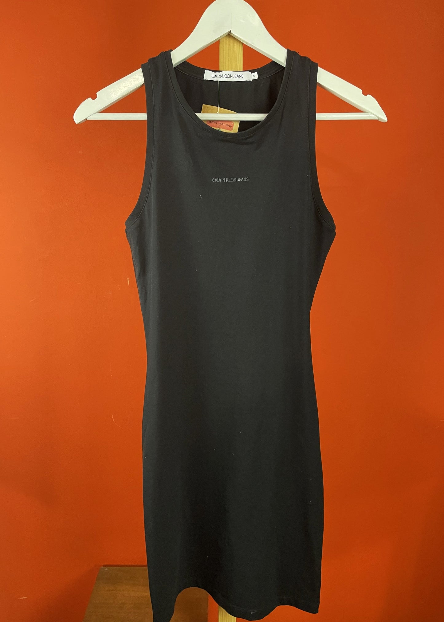 Βαμβακερό, Αμάνικο Φόρεμα CALVIN KLEIN σε Μαύρο χρώμα (Small)