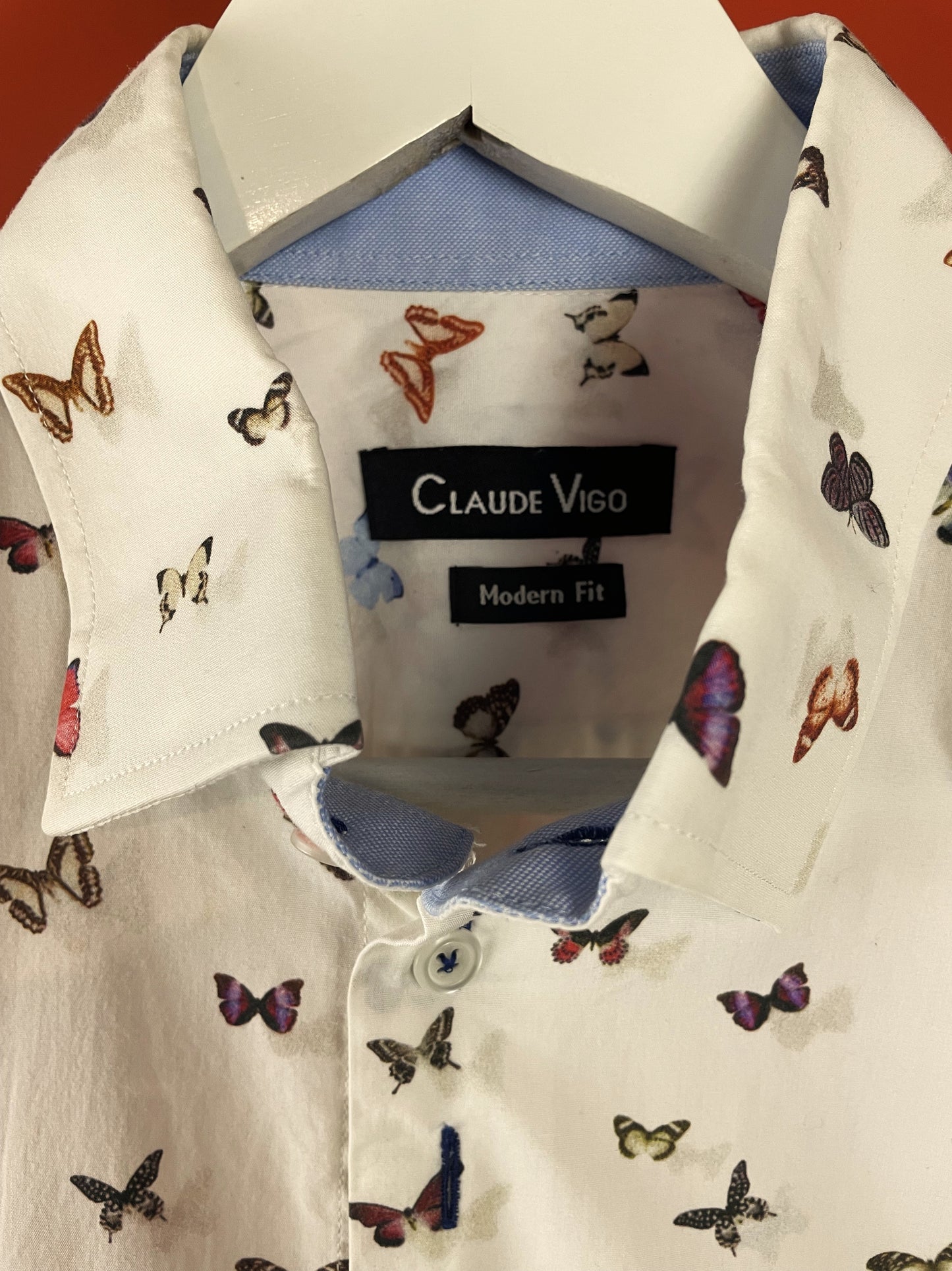 Hawaiian Πουκάμισο CLAUDE VIGO σε Λευκό χρώμα (ΑΝΔΡΑΣ: S - ΓΥΝΑΙΚΑ : M)