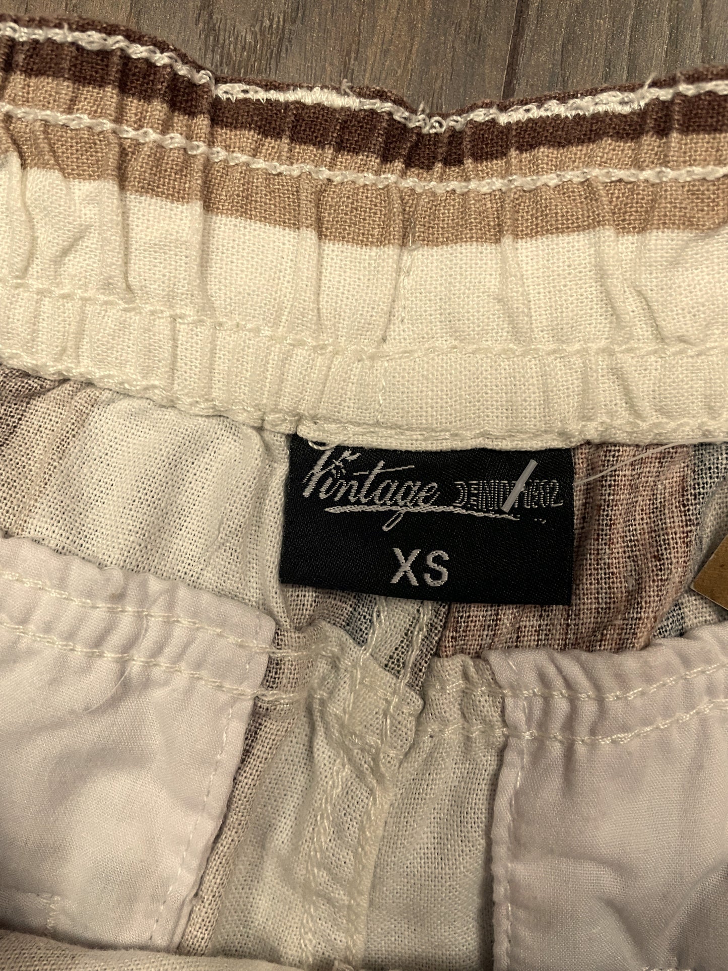 Γυναικεία Παντελόνα από Λινό και Βισκόζη VINTAGE DENIM σε Γήινα χρώματα (XS - Σχετικά άνετη γραμμή)