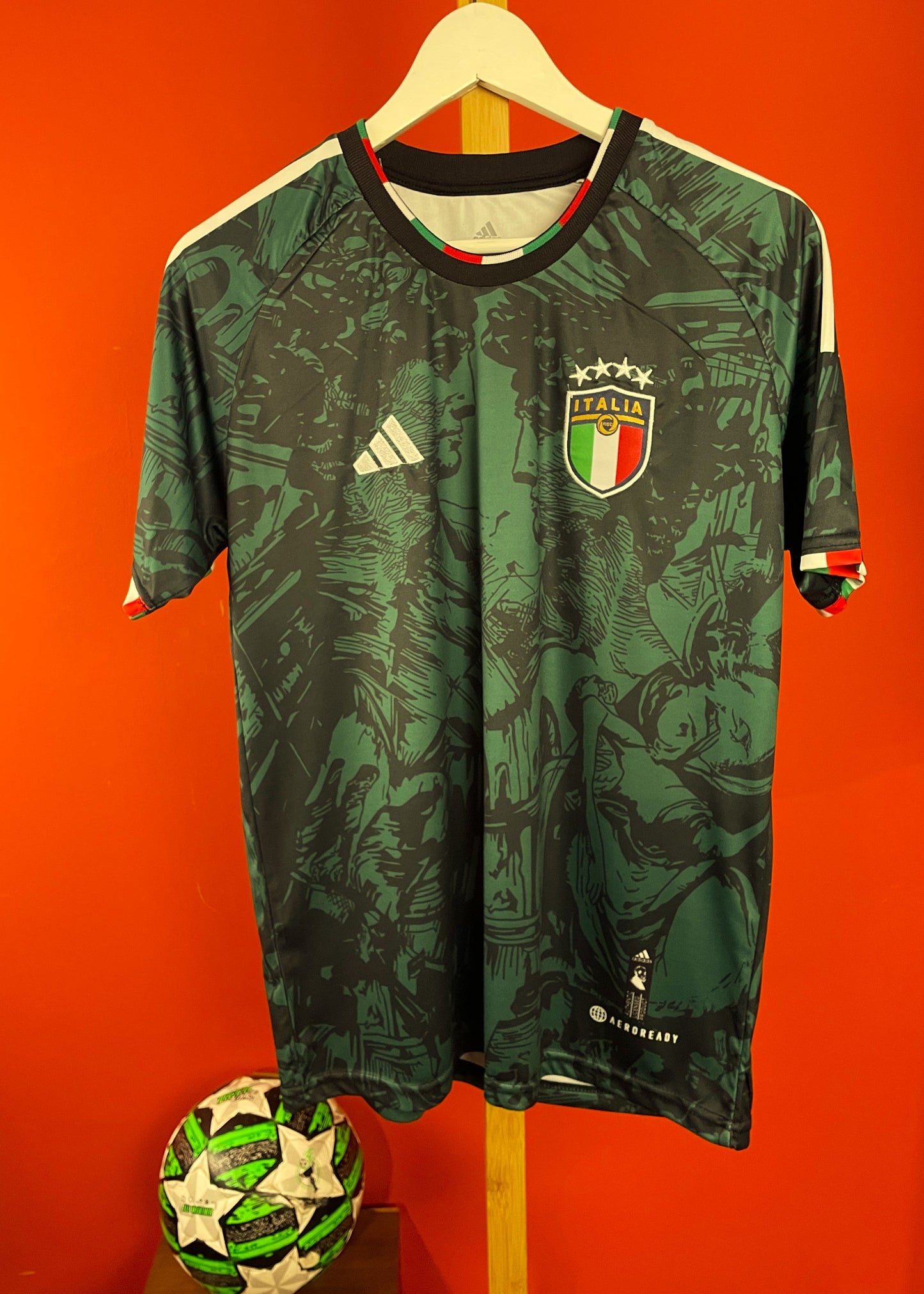 ITALIA 2023/24 NEW SEASON Football Jersey by ADIDAS (Medium)