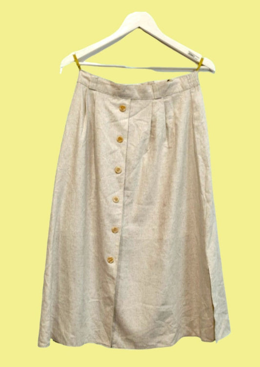 Maxi Φούστα C&A με κουμπάκια μπροστά στο χρώμα της Άμμου (Medium)
