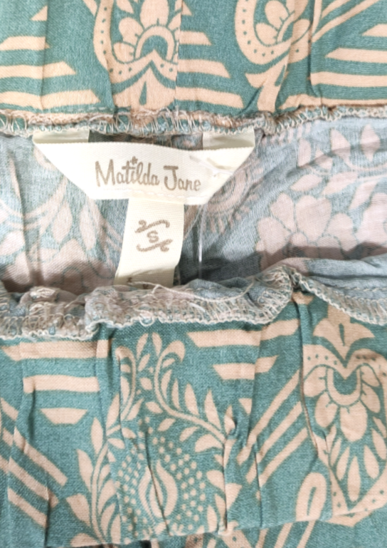 Εμπριμέ  Γυναικεία Παντελόνα MATILDA JONE σε  Ανοιχτό Βεραμάν Χρώμα (Small)