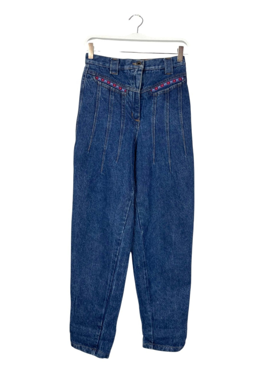 Vintage, Γυναικείο Τζιν Παντελόνι σε Σκούρο Μπλε Denim (XS)