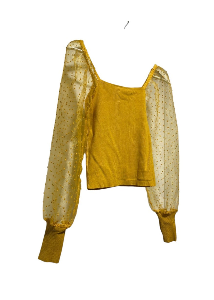 Stock Γυναικεία Μπλούζα CANDIDA σε Μουσταρδί χρώμα (XS)