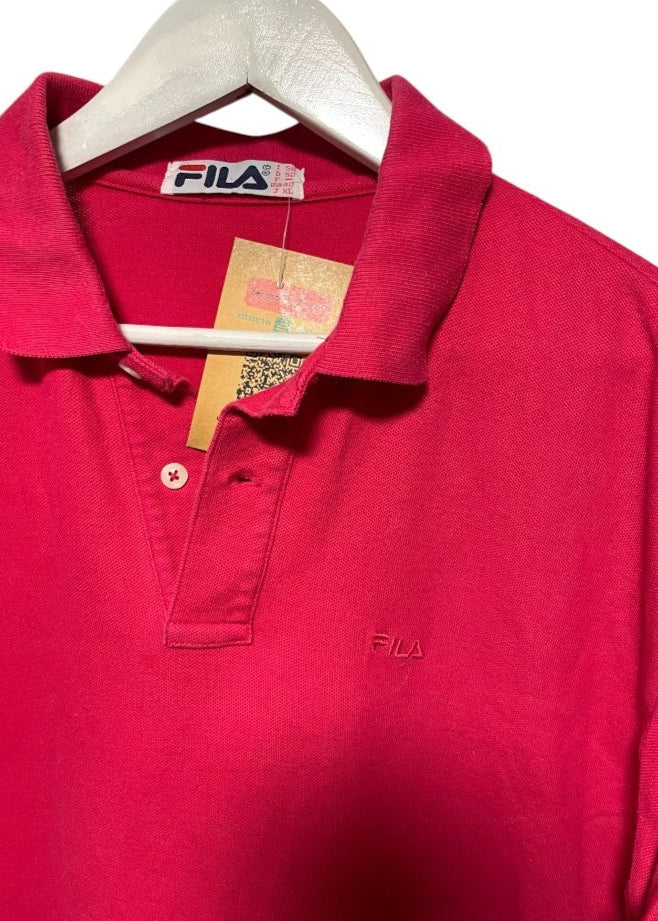 Ανδρική, Kοντομάνικη Μπλούζα -T-Shirt τύπου Polo FILA σε Φούξ χρώμα (Large)