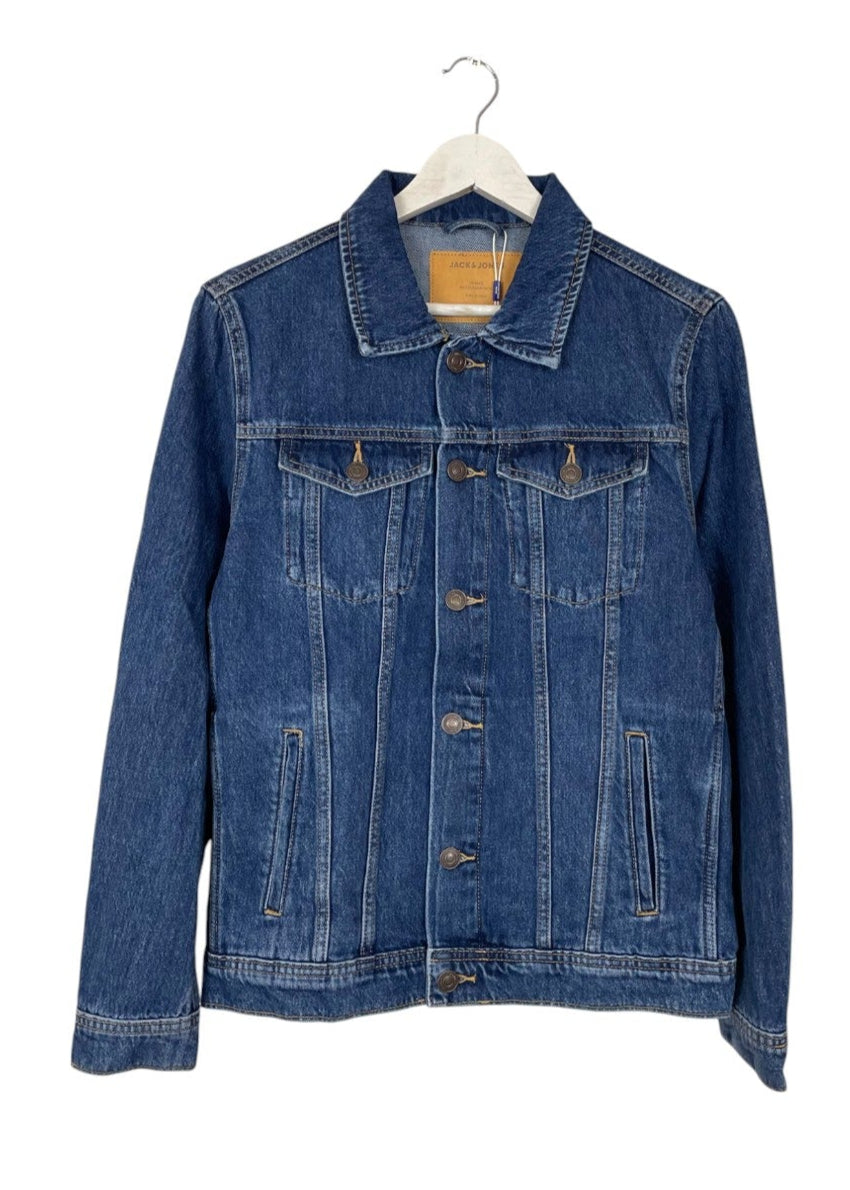 Outlet Ανδρικό Τζιν Τζάκετ JACK & JONES σε Κλασικό Μπλε Denim (Small)