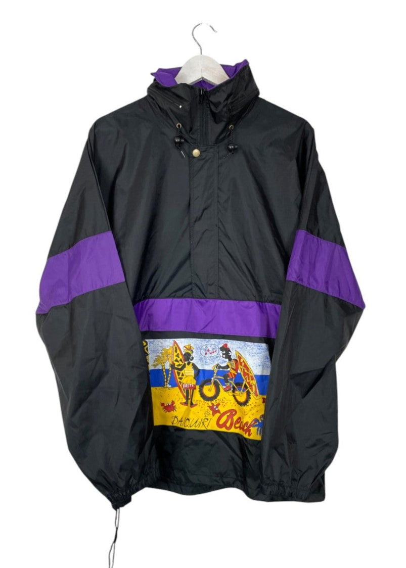 Ανδρικό Ελαφρύ Αθλητικό Τζάκετ σε Μαύρο/ Μωβ χρώμα (Large)