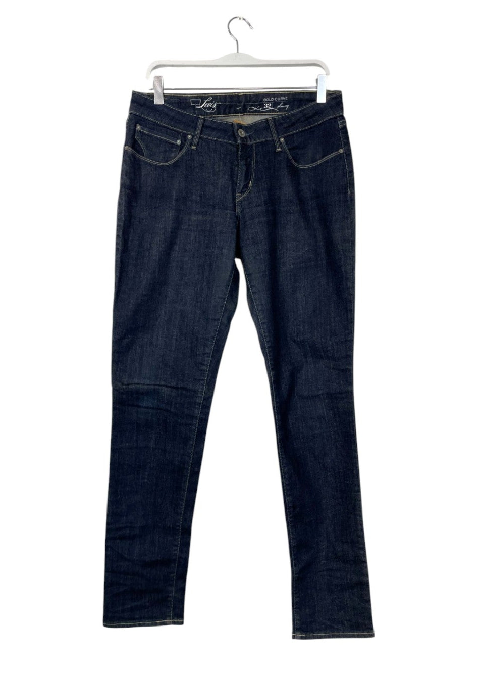 Γυναικείο, ελαστικό Τζιν Παντελόνι LEVI'S Bold Curve σε Σκούρο Μπλε Denim (No 32)