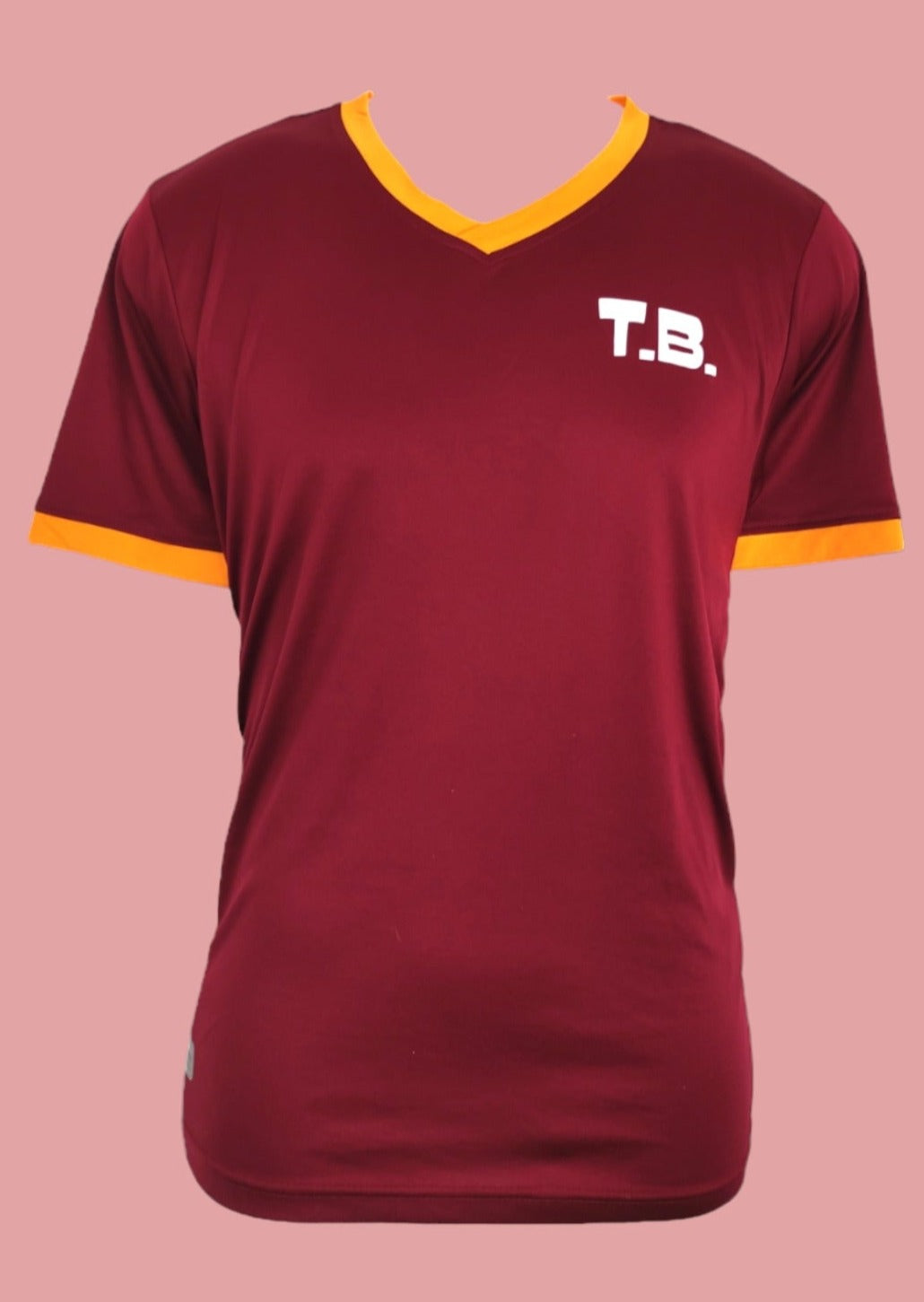 Aνδρική Αθλητική Mπλούζα - T-Shirt  ABC σε Μπορντό Χρώμα (Medium)