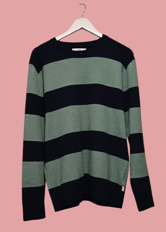 Γυναικεία Πλεκτή Μπλούζα/Πουλόβερ M&S σε Μπλε/Πράσινο Χρώμα (Large)